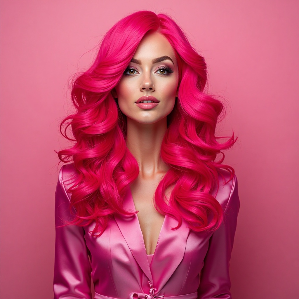 Vibrant Pink Hair Color